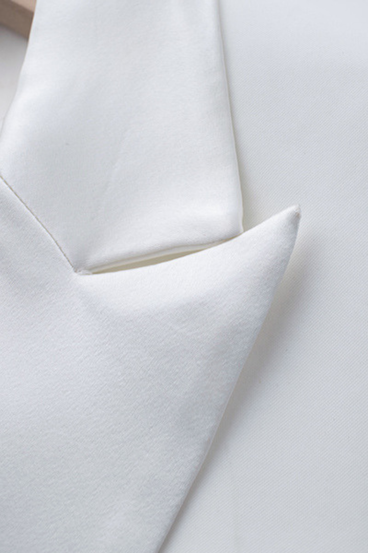 Satin Luxe Hour Feather Suit Set