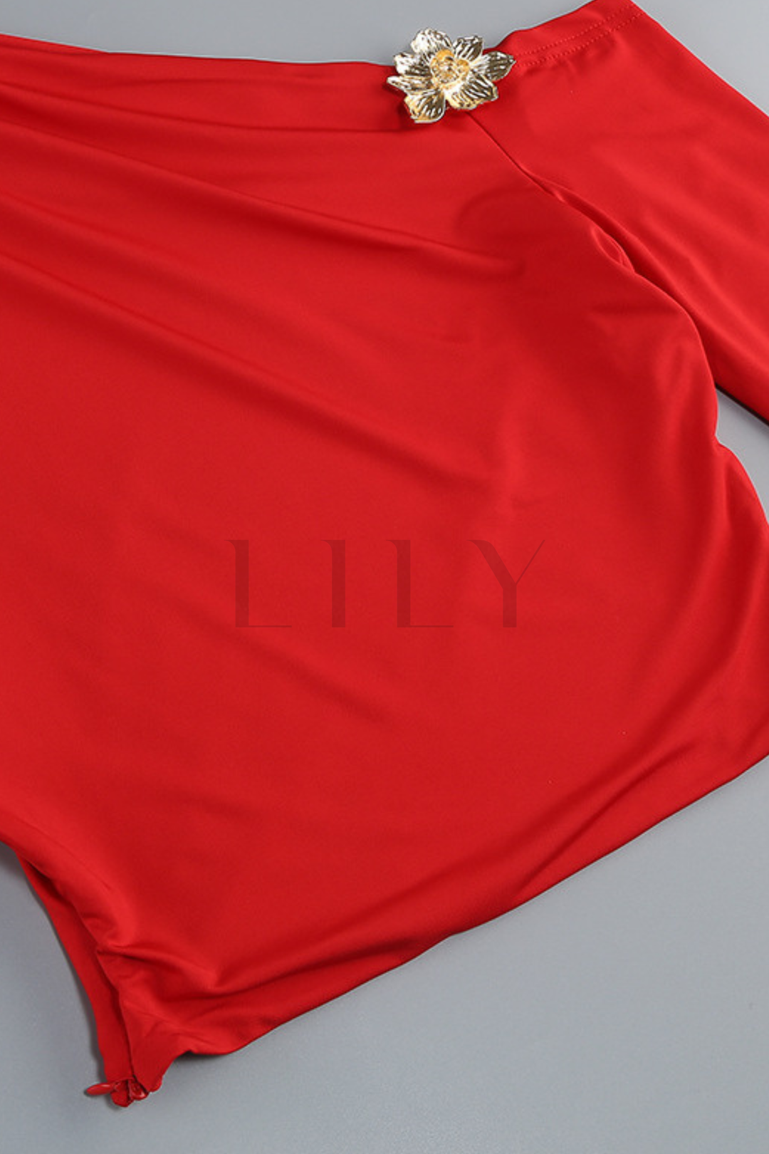 Aurelia Gold Bloom Oblique Drape Maxi Set