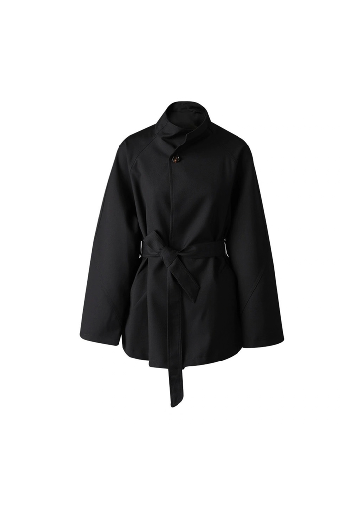 Aurelia Belted High-Neck Jacket