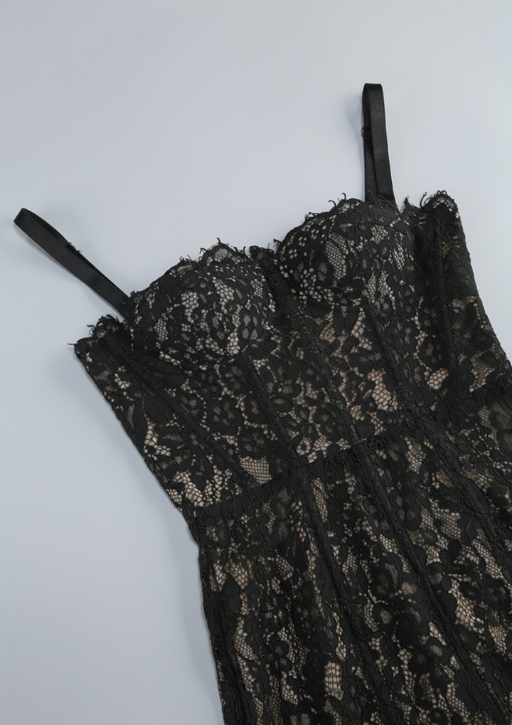 Lace Corset Maxi Dress