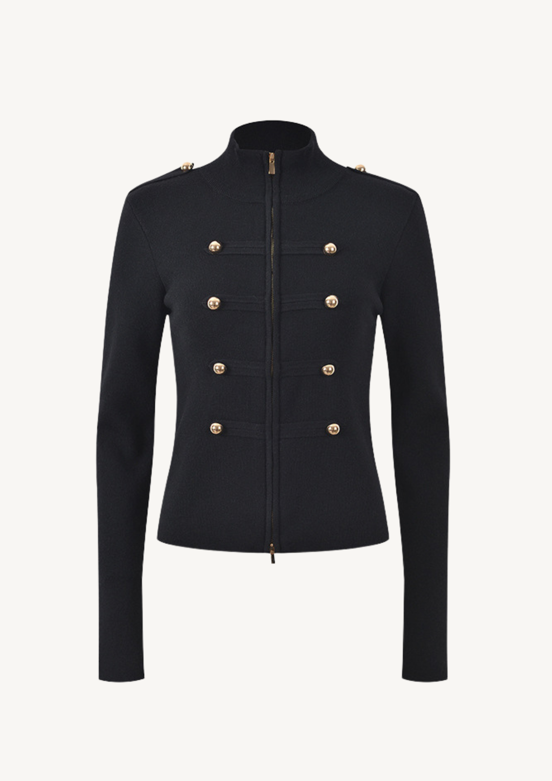 Victoria Military Zip Knit Jacket