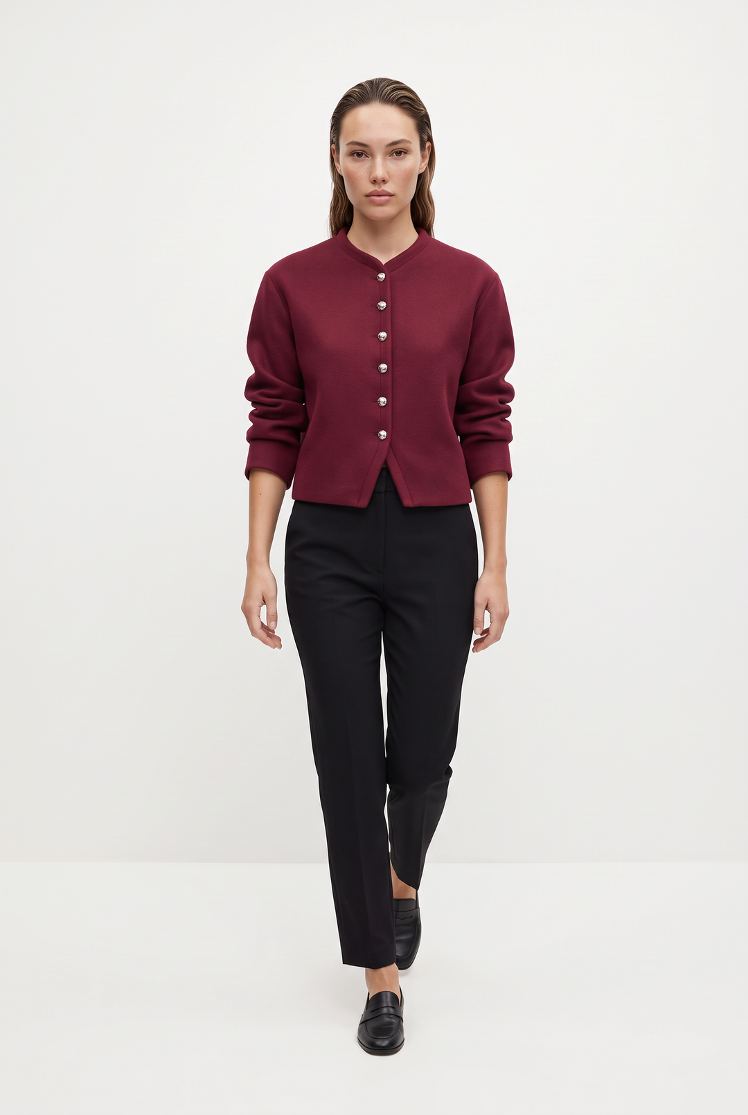 Elara Cropped Button Jacket