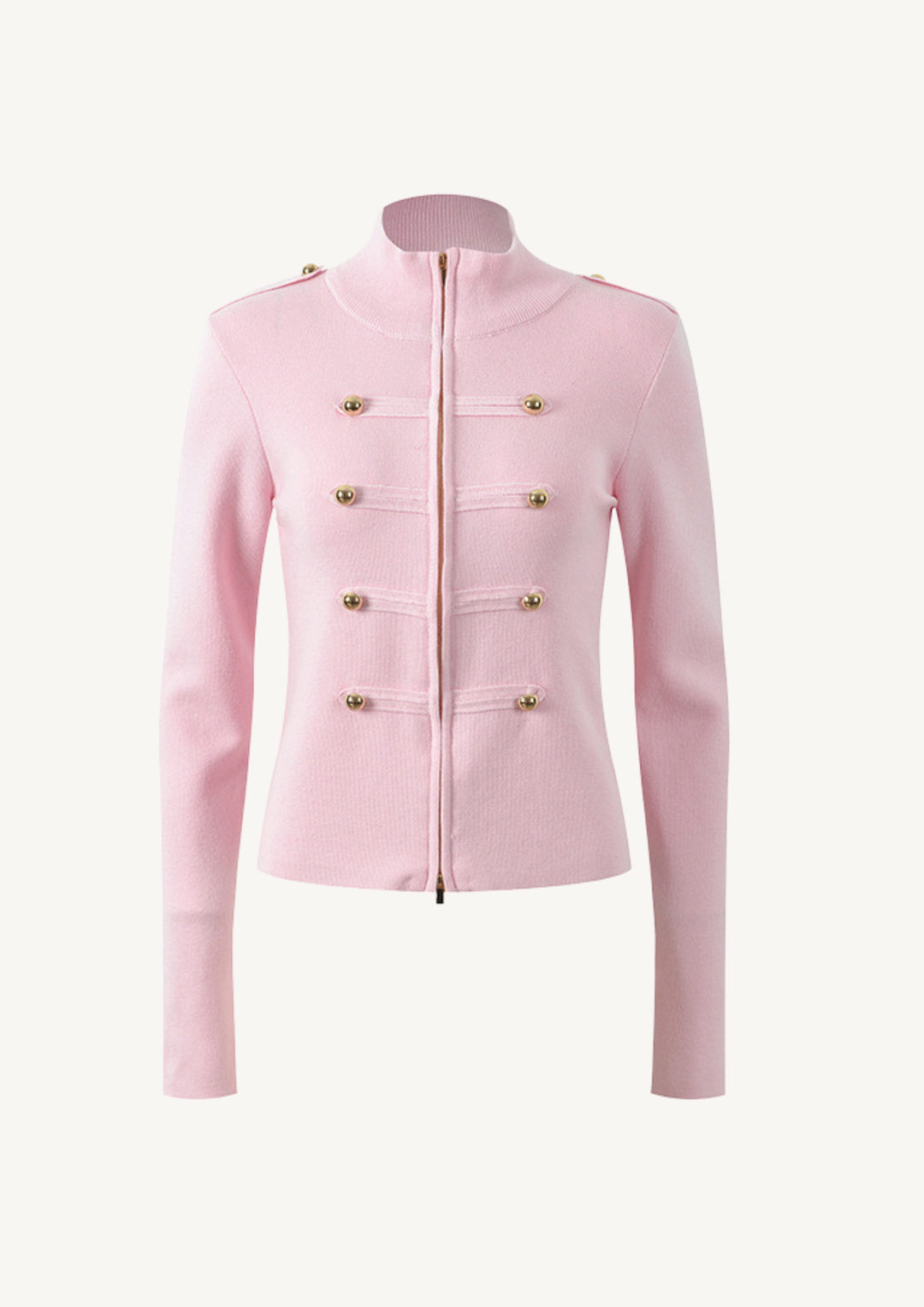 Victoria Military Zip Knit Jacket