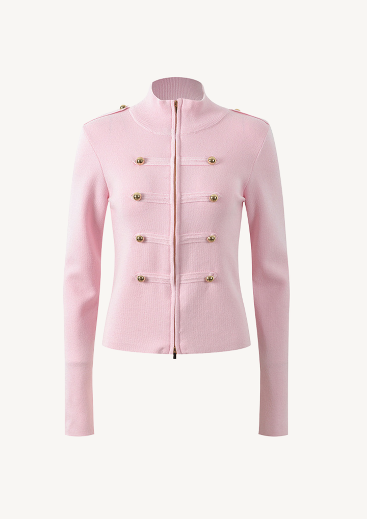 Victoria Military Zip Knit Jacket