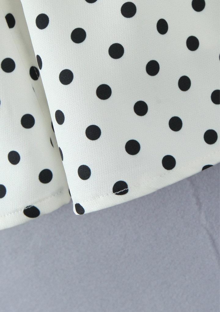 Velour Dot Halter Mini Dress