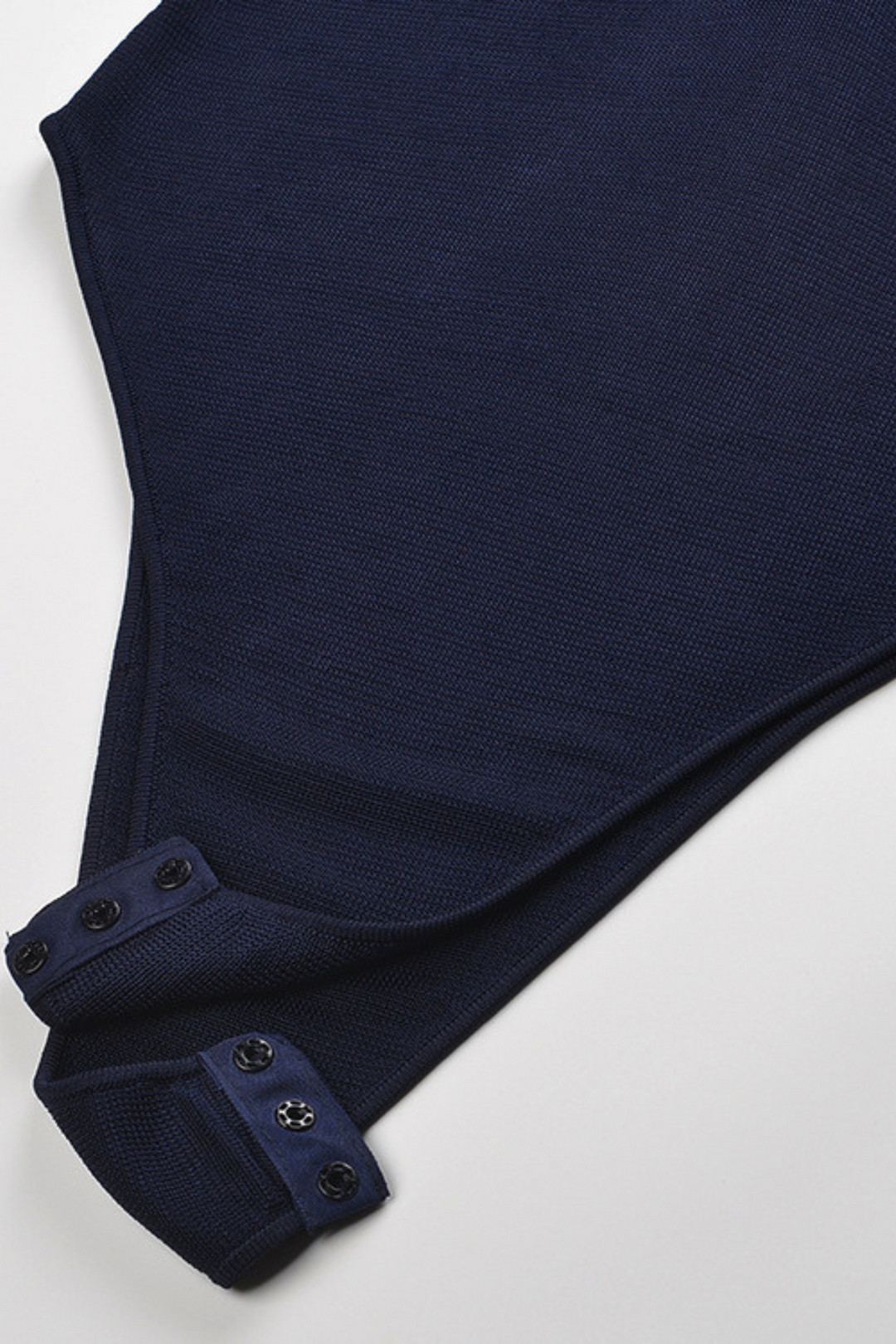 Contrast Elegance Viscose Knit Slim Bodysuit Top