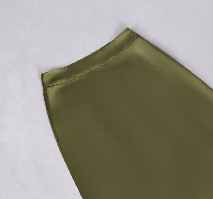 Olive Luxe Shimmer Gown