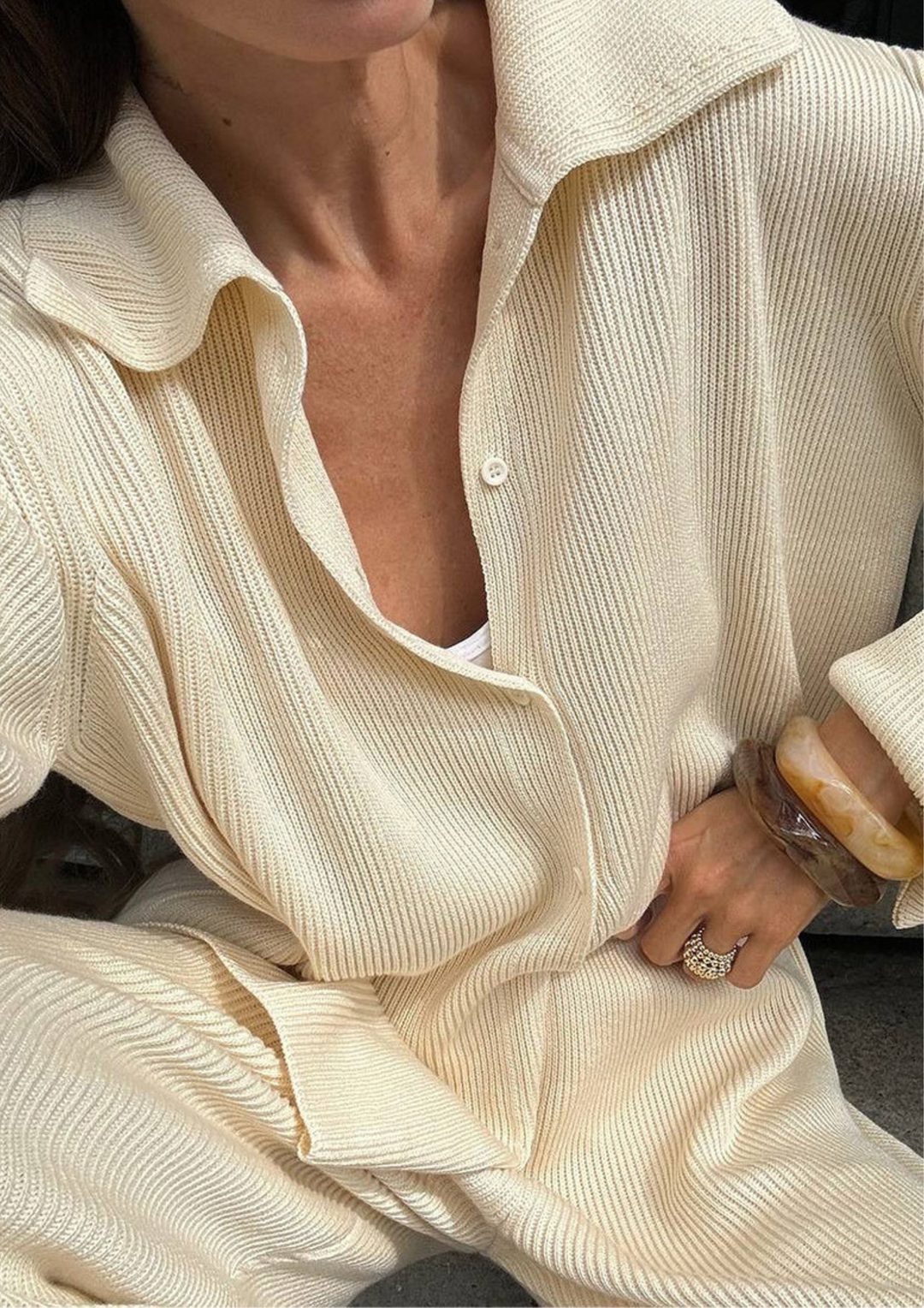 Ariana Ribbed Knit Pants Set