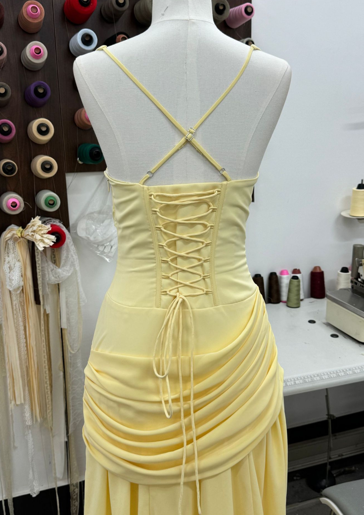Celeste Ruched Corset Maxi Dress