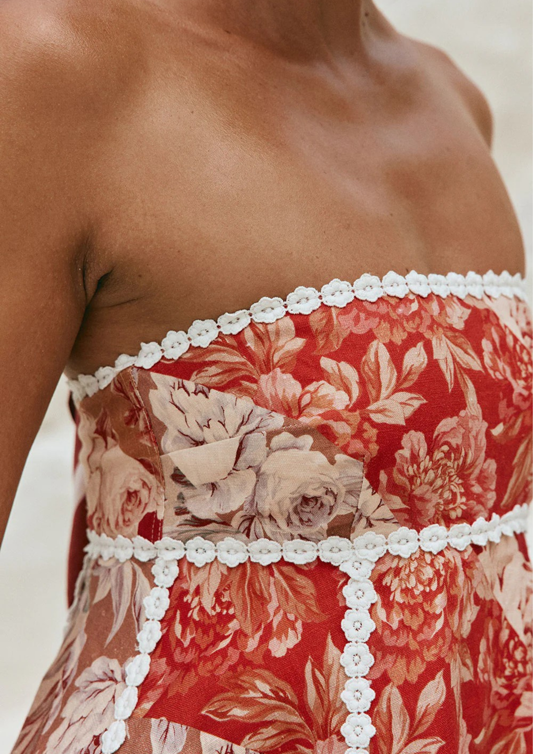 Rosabelle Floral Strapless Romper