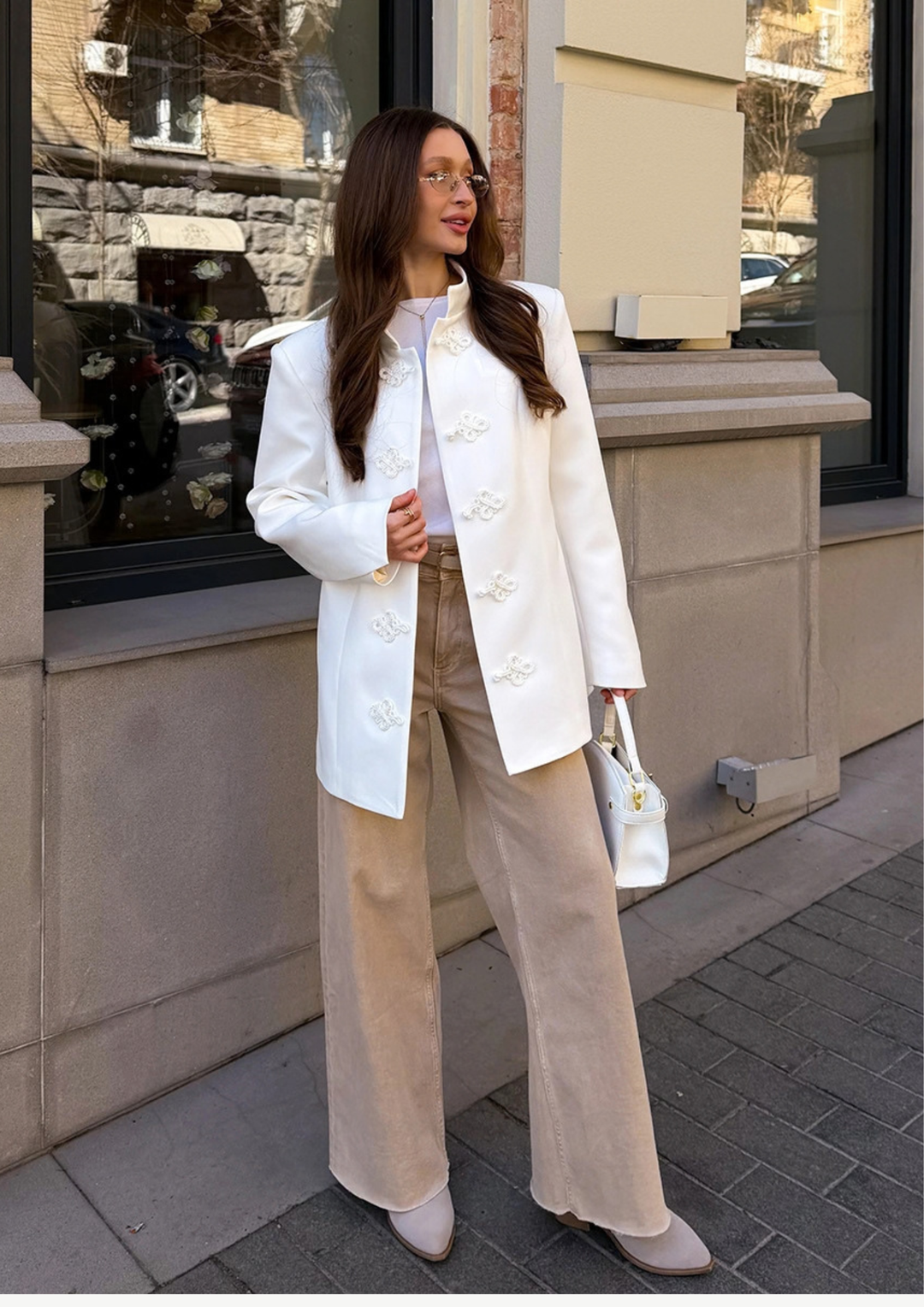 Amara Mandarin Collar Blazer