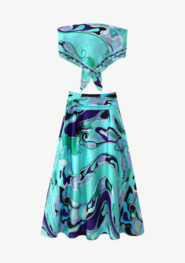 Scarf Skirt Set