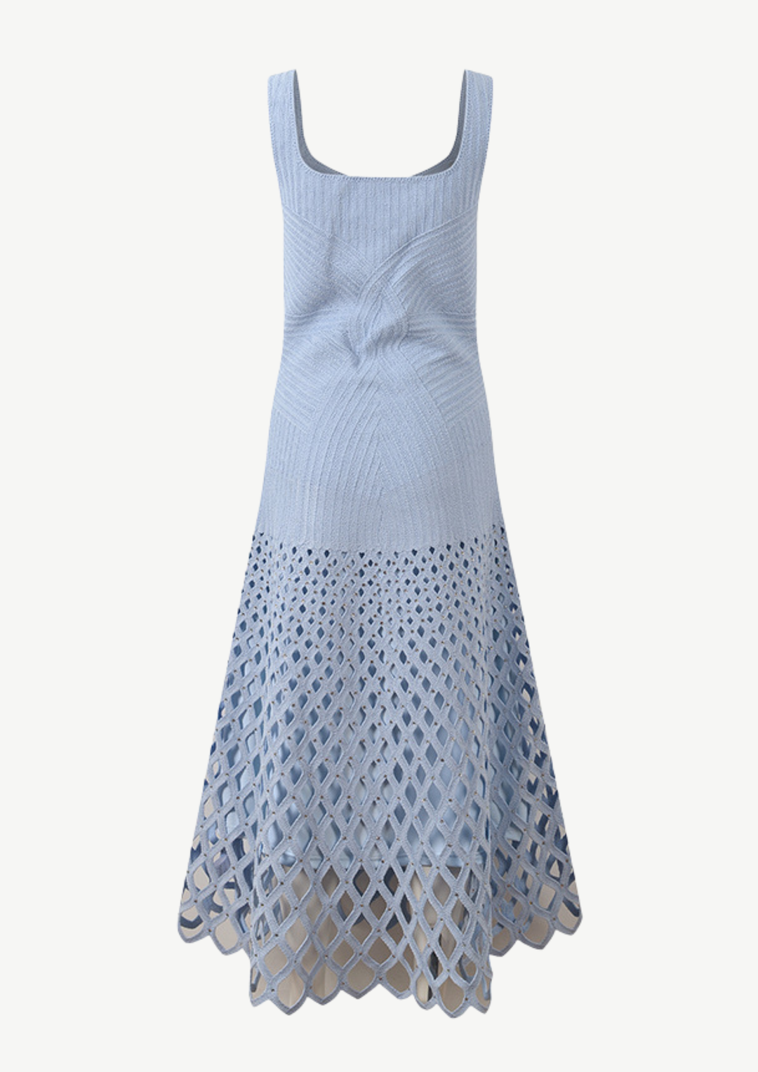 Crystal Embellished Knit Midi Dress