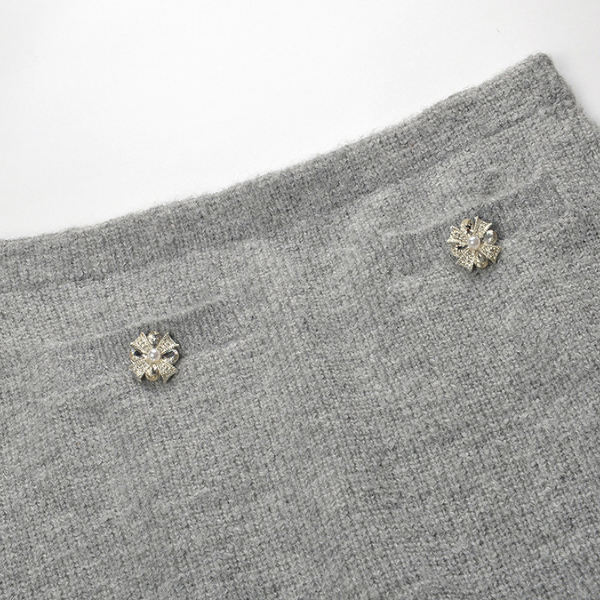 Refined Jewel Button Knit Set