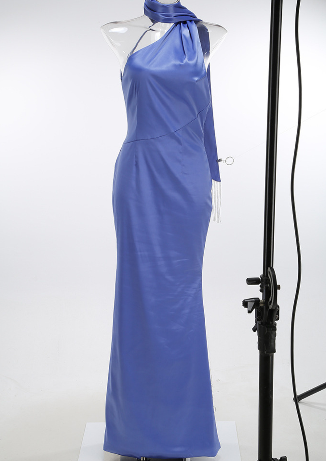 Elegant Satin Halter Maxi Dress