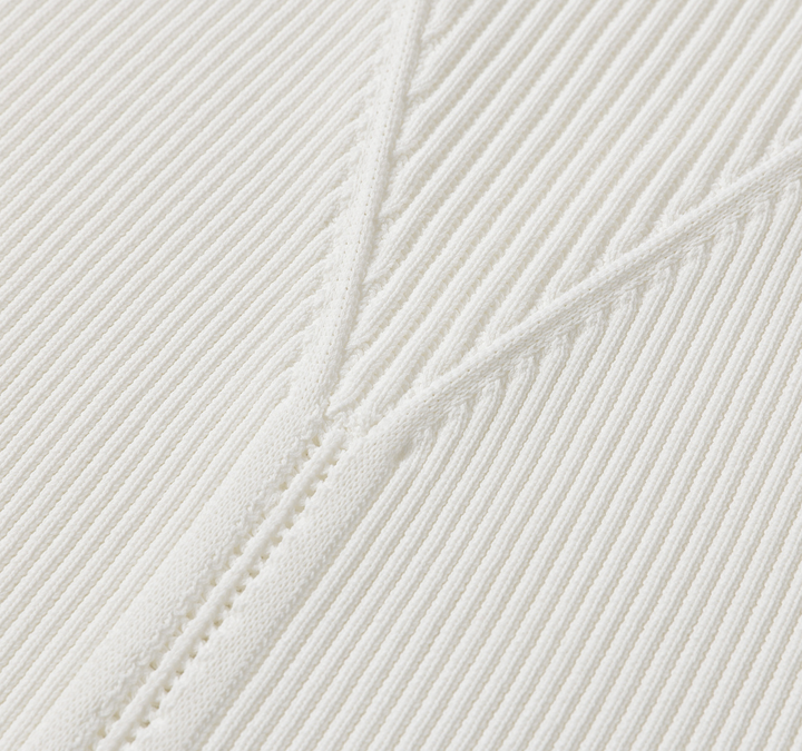 Ivory Ribbed Halter Knit Top