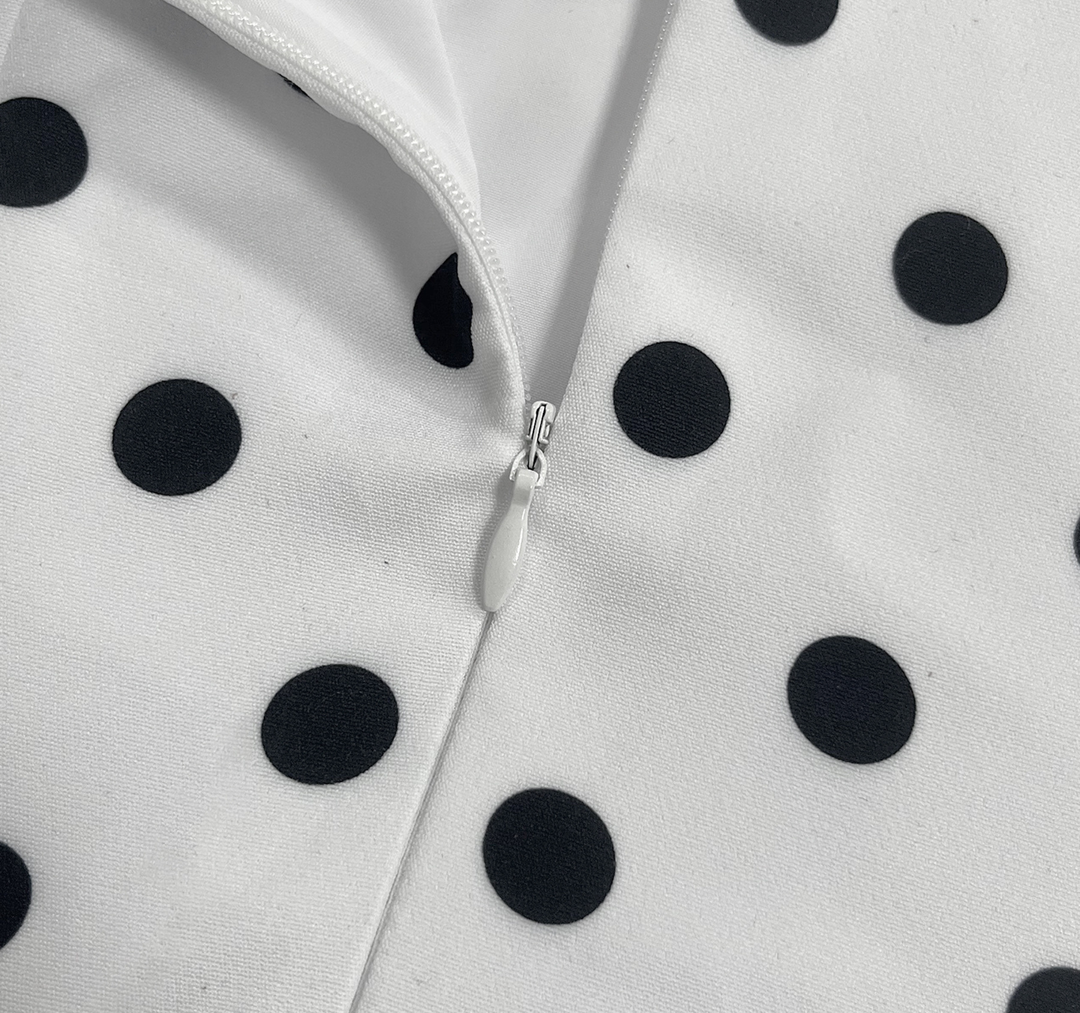Monroe Polka Flared  Midi Dress