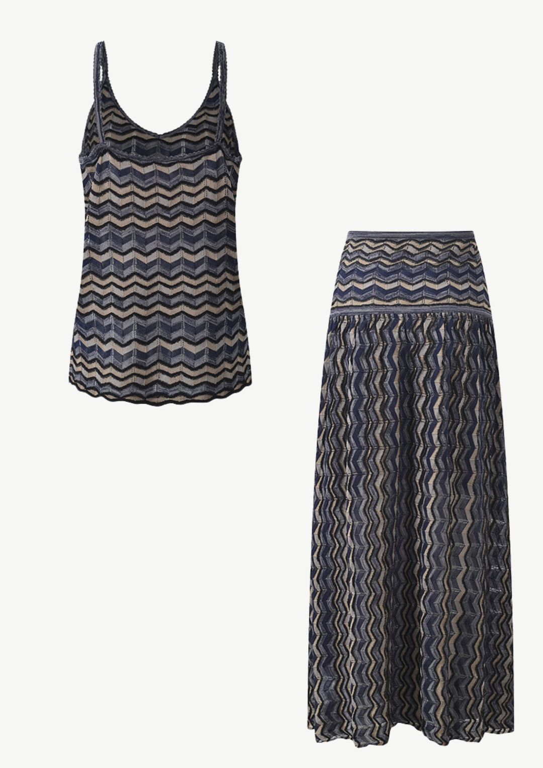 Chevron Knit Cami &amp; Maxi Skirt Set
