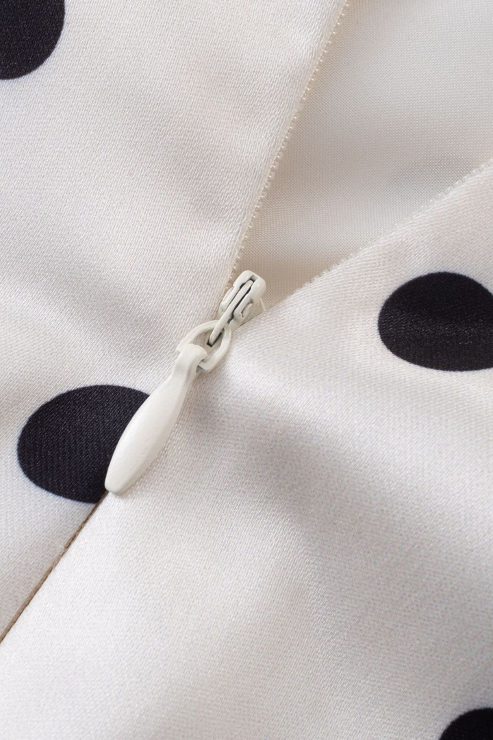 Maria Polka Dot Ruffled Midi Dress