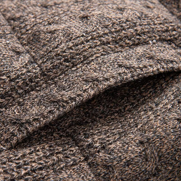 Cotton Padded Knit Zip Up Jacket