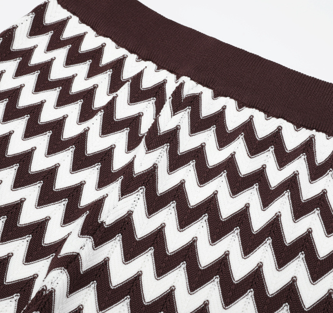 Chevron Knit Two-Piece Set