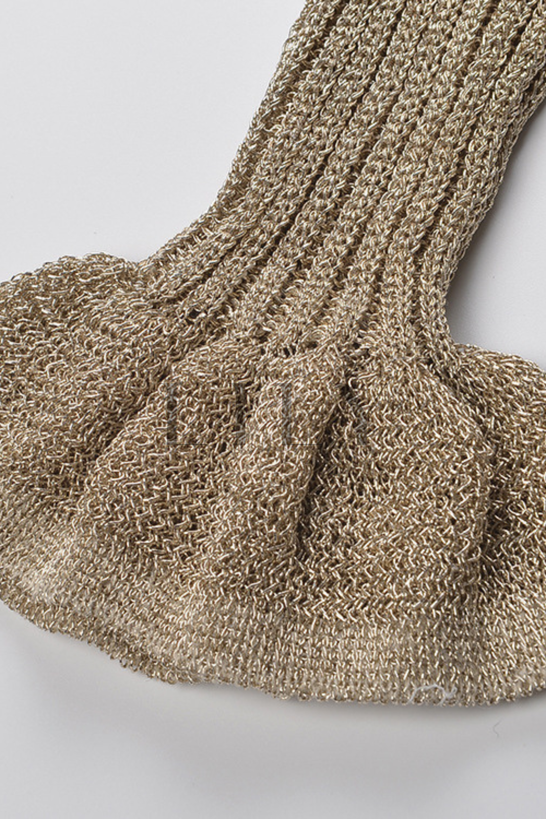 Golden Sand Chain Ribbed Knit Maxi Dress