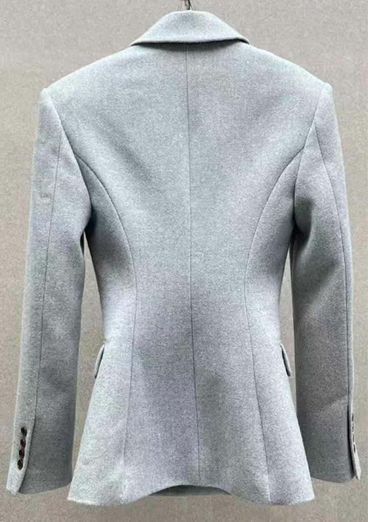 Chic Sculpted Wool Blazer