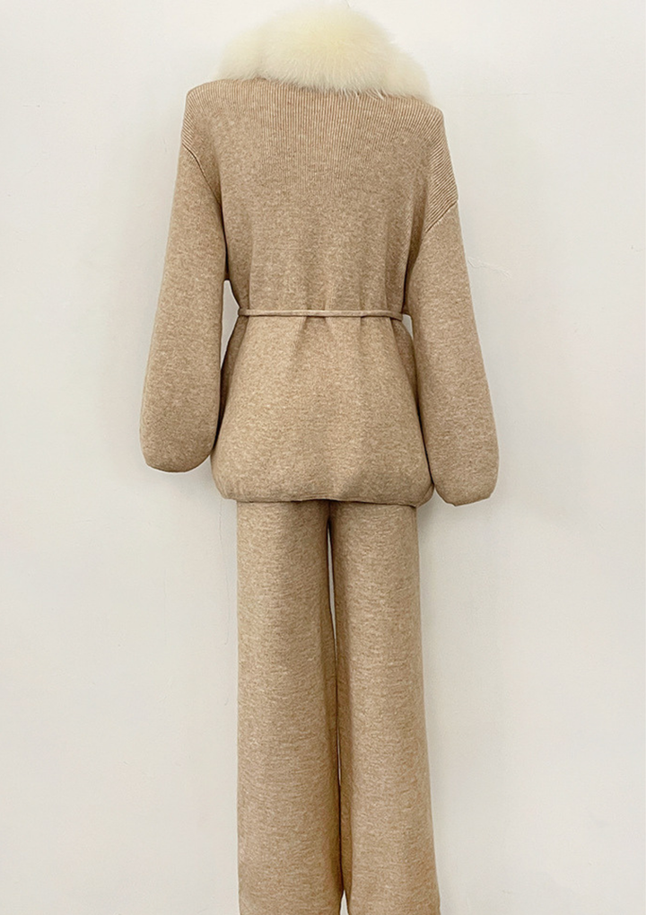 Soft Knit Fluff Fur Set