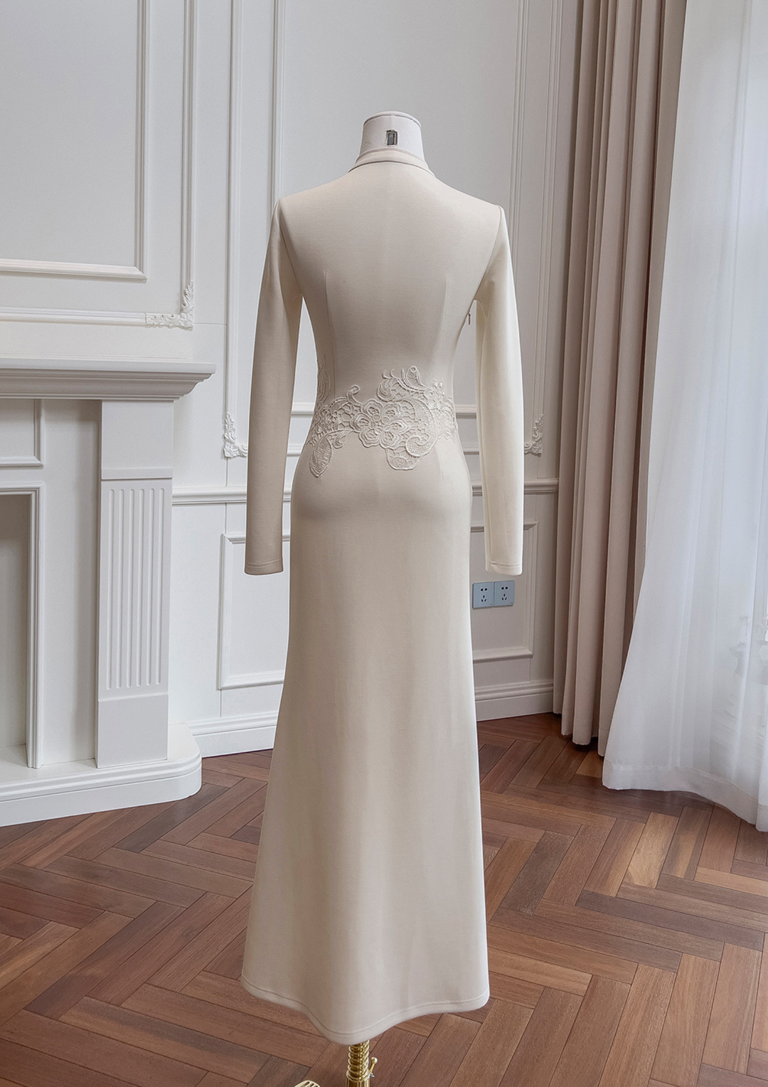 Champagne Pearl Lace Harmony Gown Set