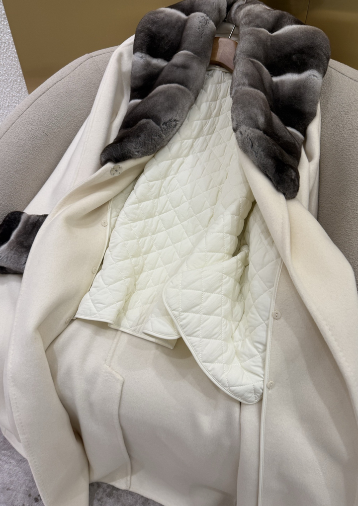 Luciana Cashmere Gradient Mink Fur Coat