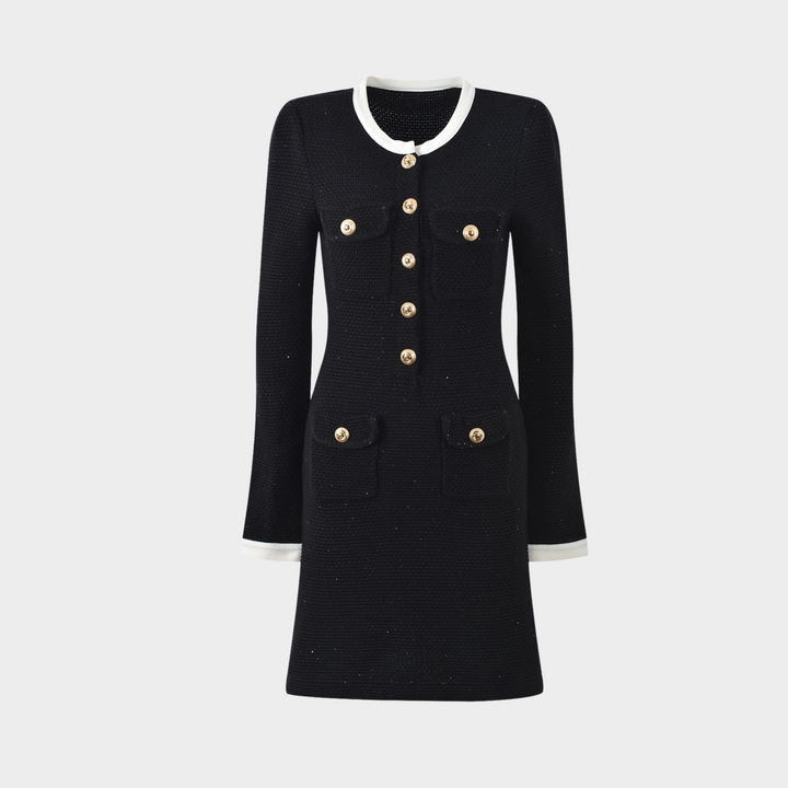 Wool Sequin Mini Dress