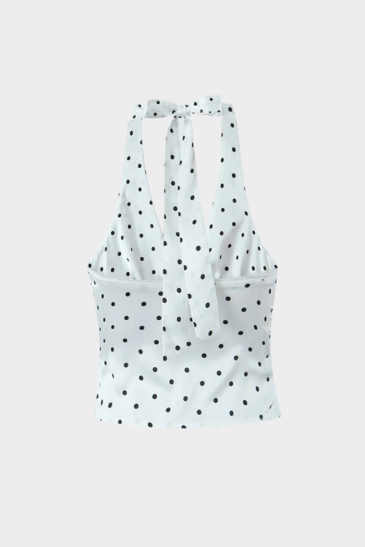 Diana Polka Dot Slim Fit HalterLow Waist Set