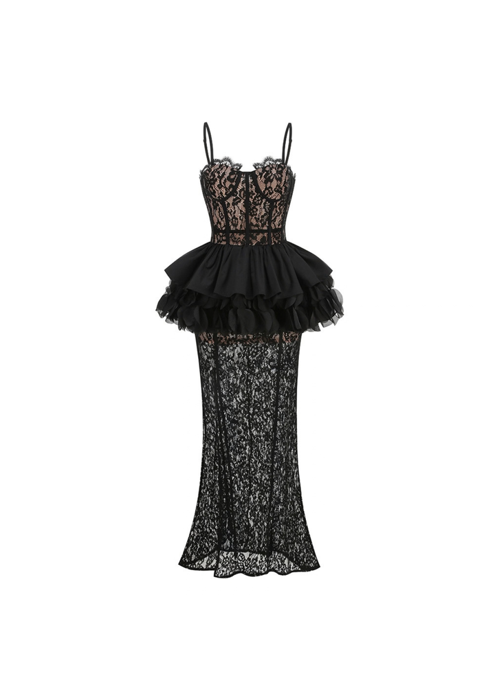 Seraphina Lace Ruffle Gown