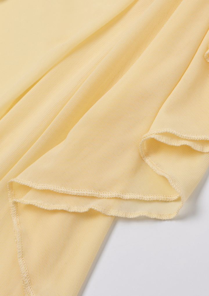 Aurora Ruched Ruffle Dress