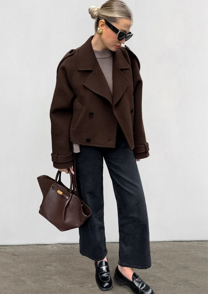 Celeste Belted Cropped Jacket