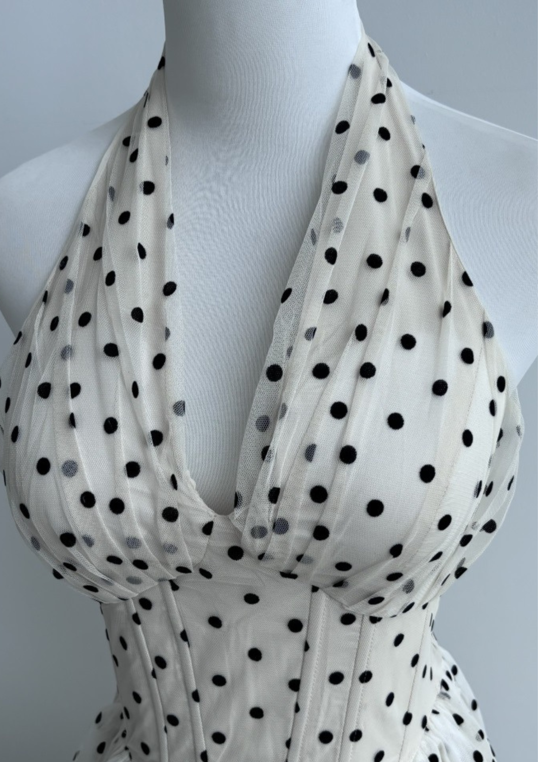 Vintage Layered Polka Maxi Dress