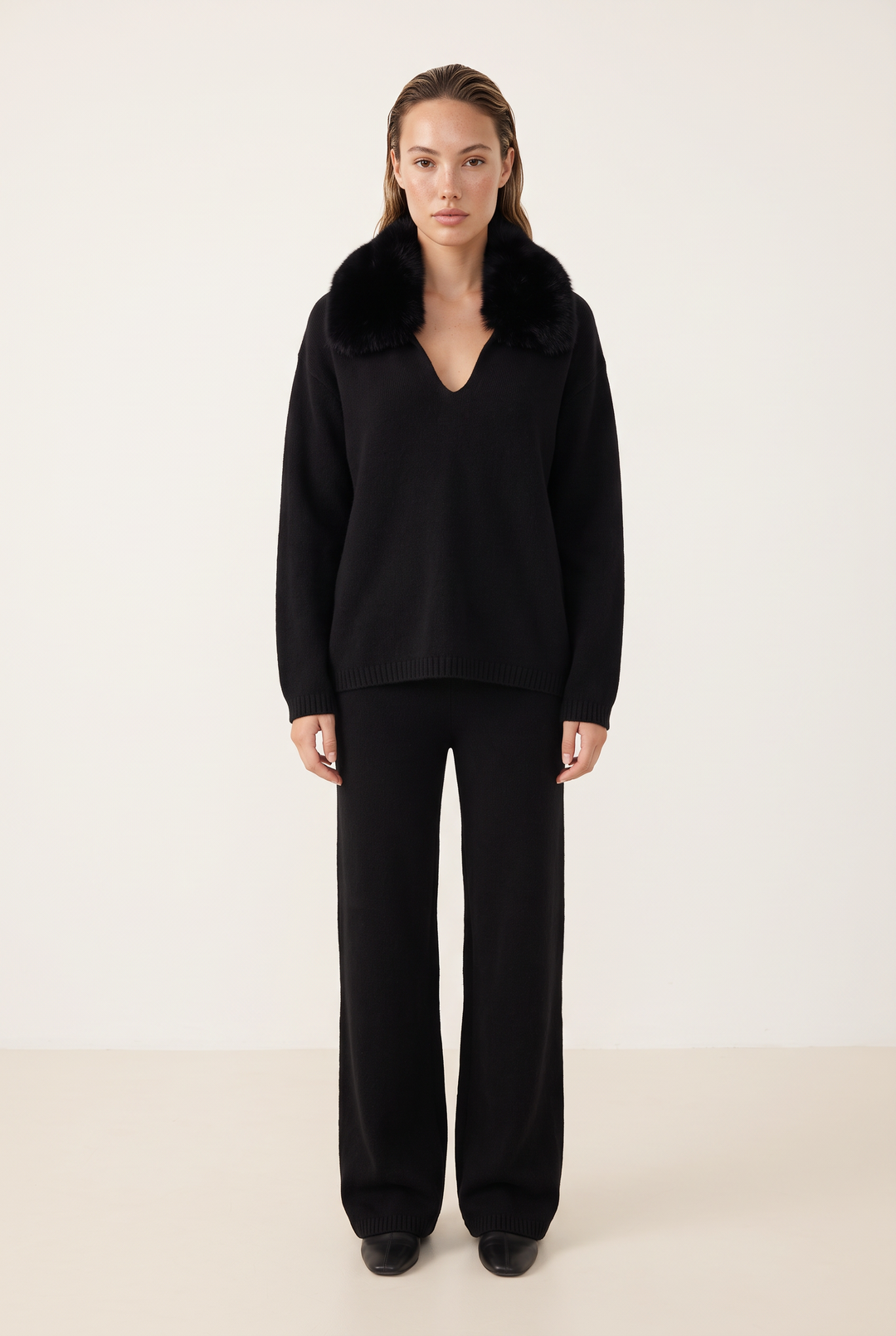 Mirelle Fox Trim Knit Set