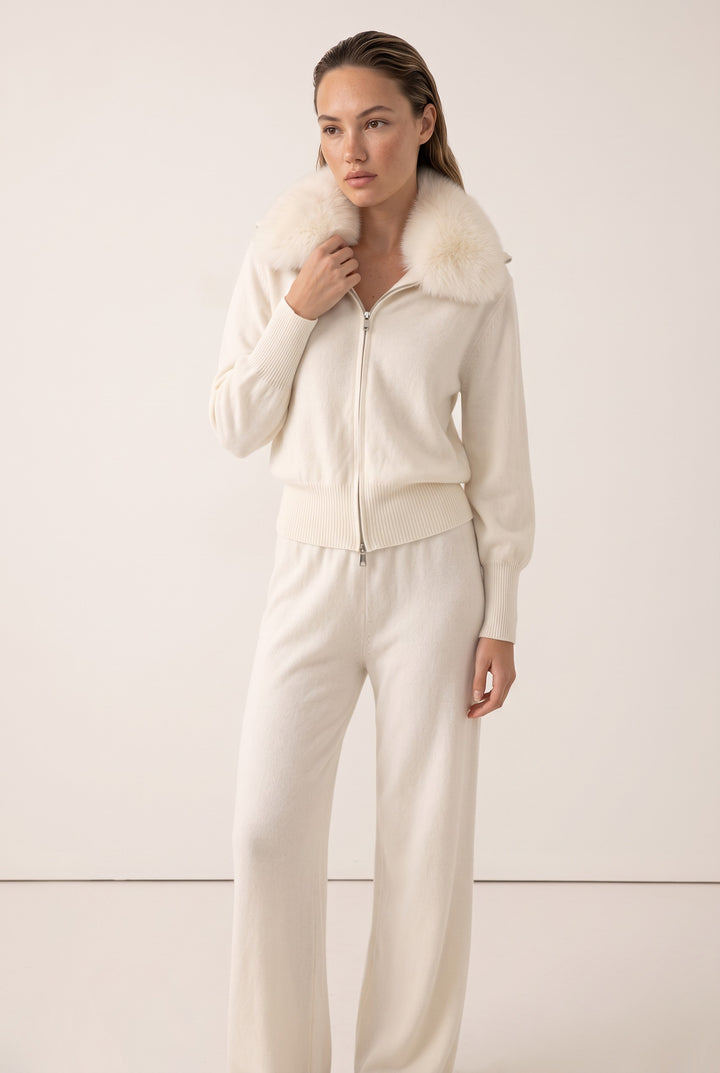 Celeste Fur Collar Knit Set