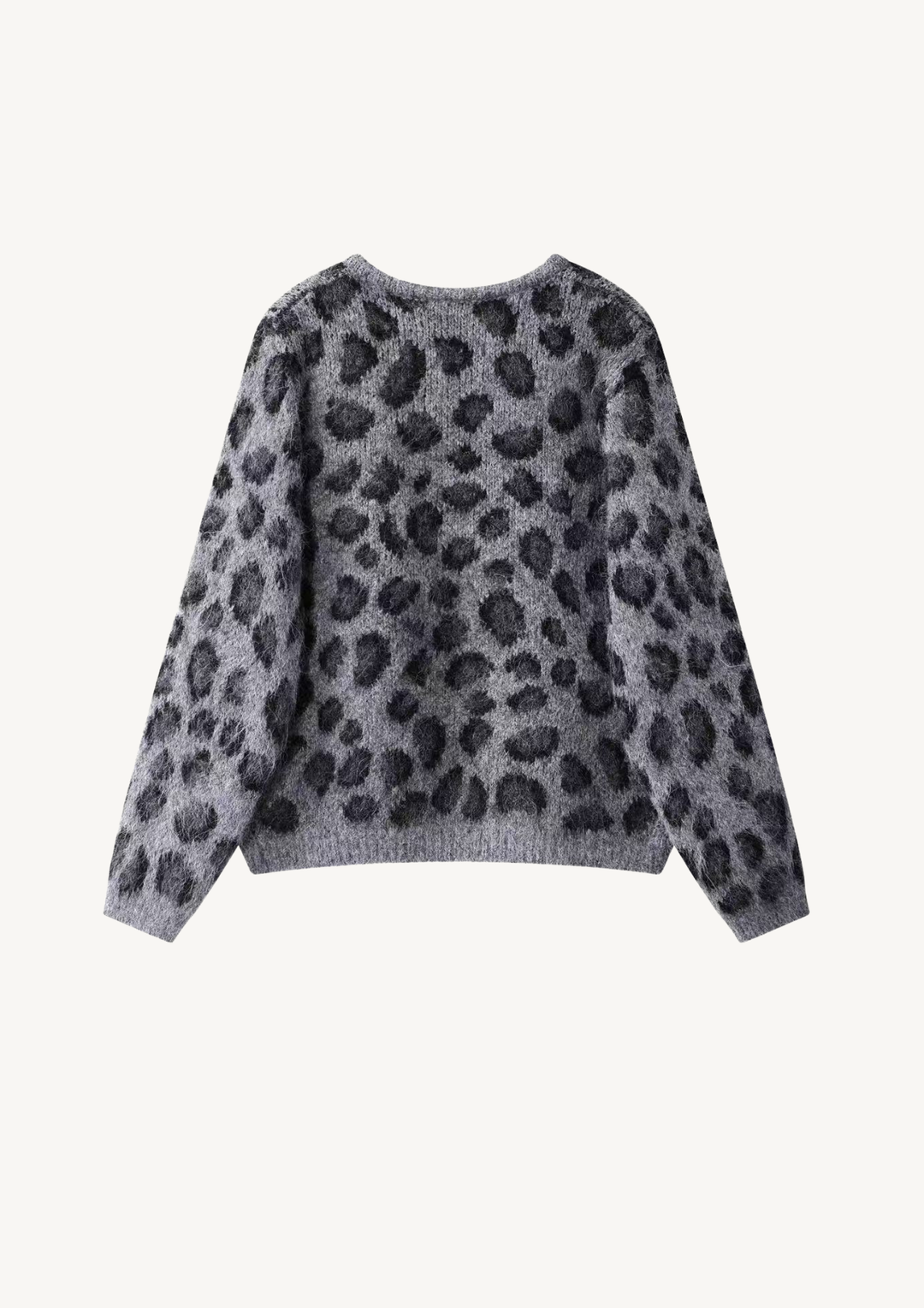 Daphne Fuzzy Leopard Knit Cardigan