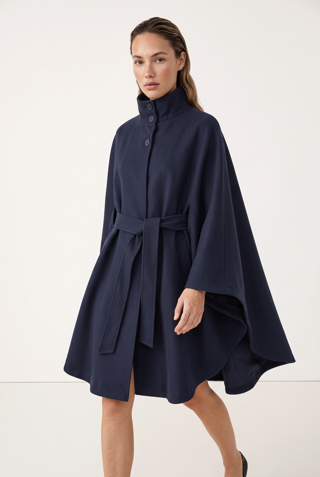 Celeste Belted Cape Coat