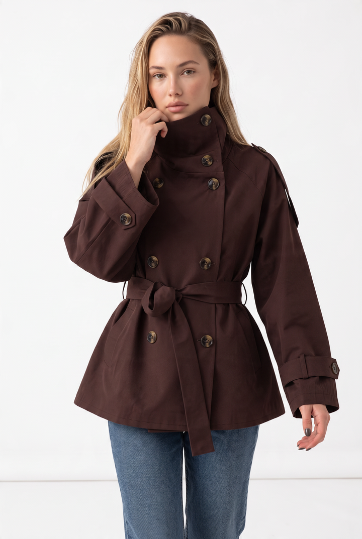 Elara Belted Trench Jacket