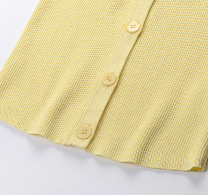 Lemon Halter Ice Knit Top