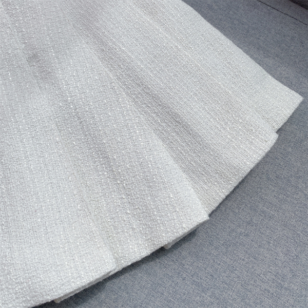 Elise White Sequin Tweed Skirt