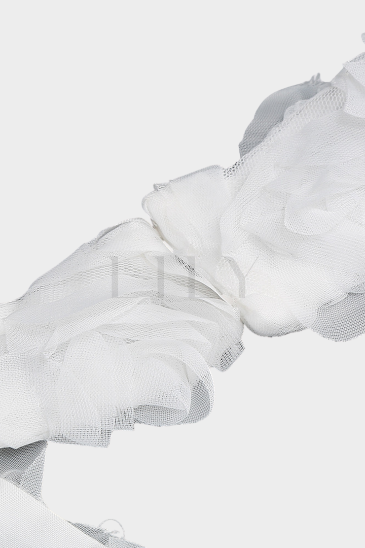 Vienna White Rose Floral Backless Fishtail Maxi Dress