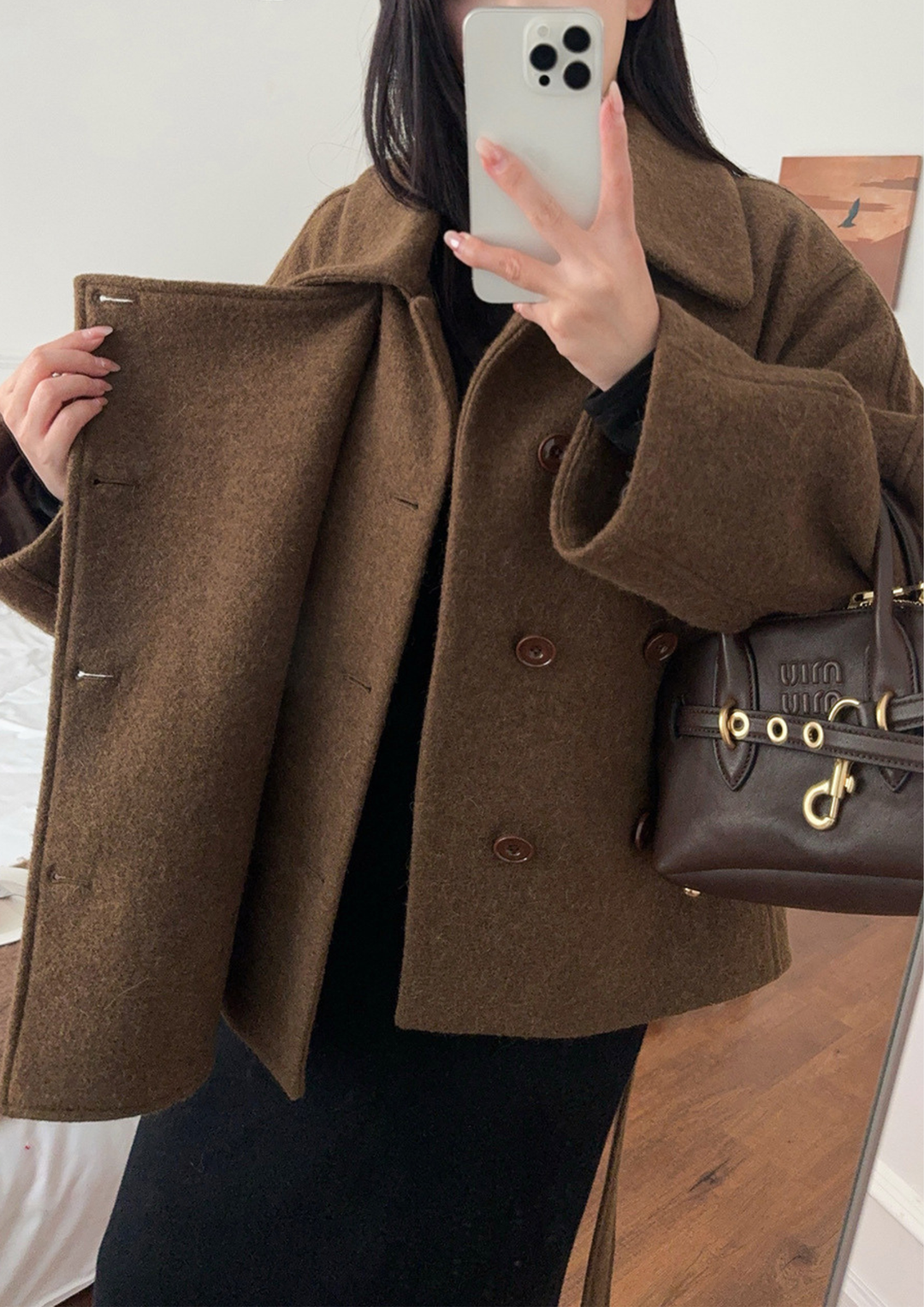 Wool Wrap Belted Jacket