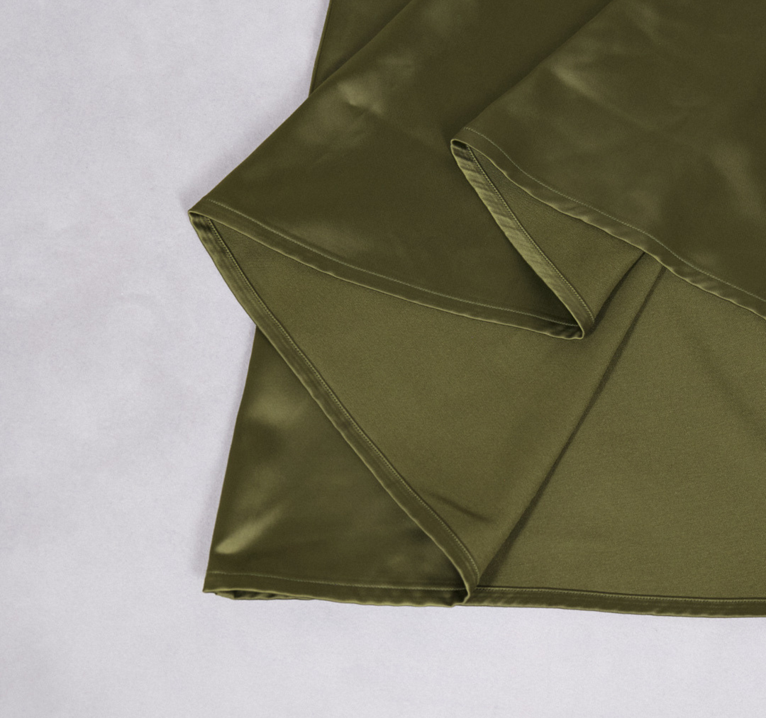 Olive Luxe Shimmer Gown