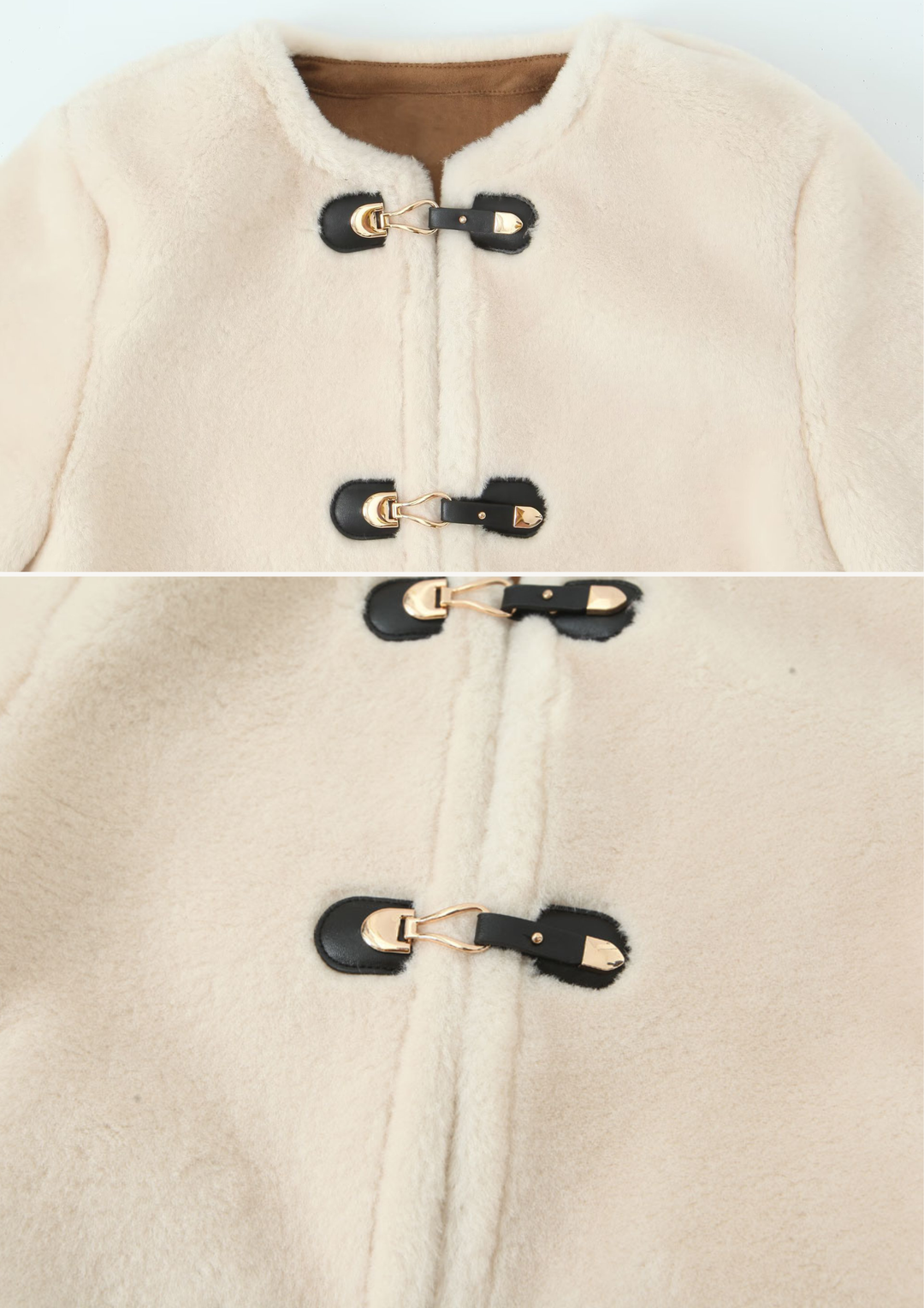 Arabella Luxe Buckle Fur Jacket