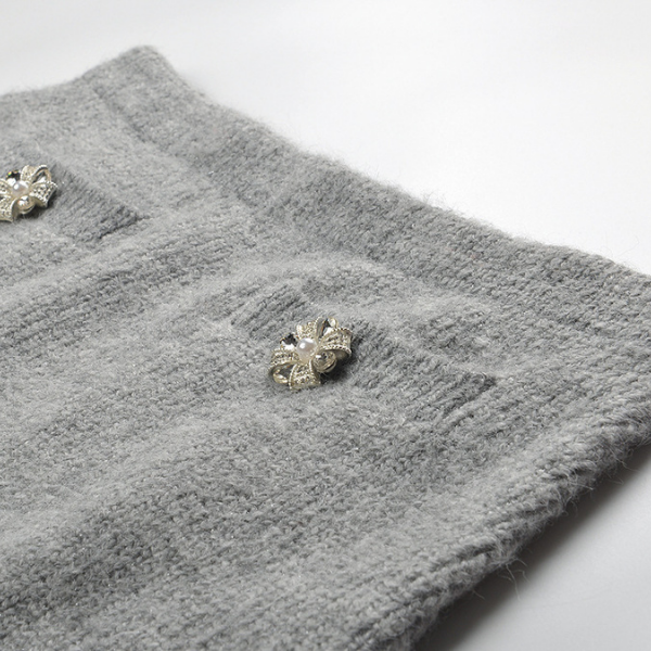 Refined Jewel Button Knit Set