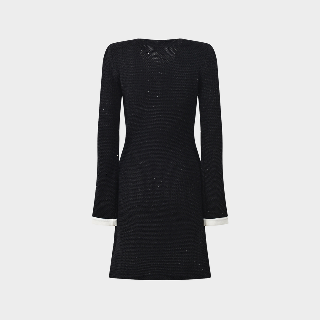 Wool Sequin Mini Dress