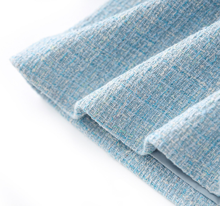 Sky Blue Tweed Shift Dress